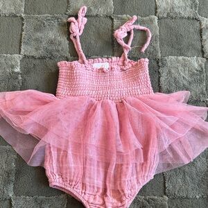 Pink Tulle Kids One Piece